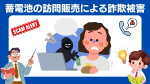 蓄電池・太陽光工事の訪問販売による詐欺被害が増えています